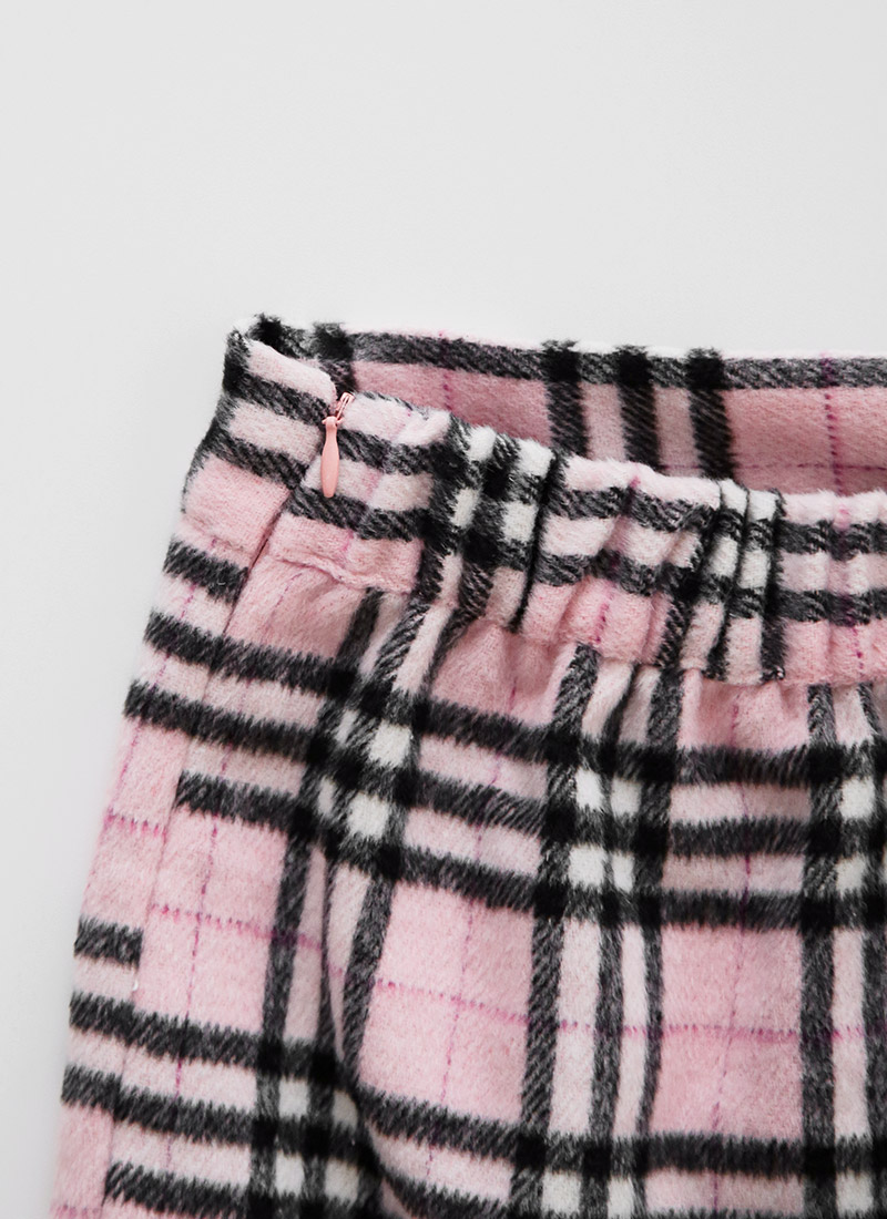 Icecream12 - Haut camisole court à carreaux écossais + Mini-jupe à taille bandeau
