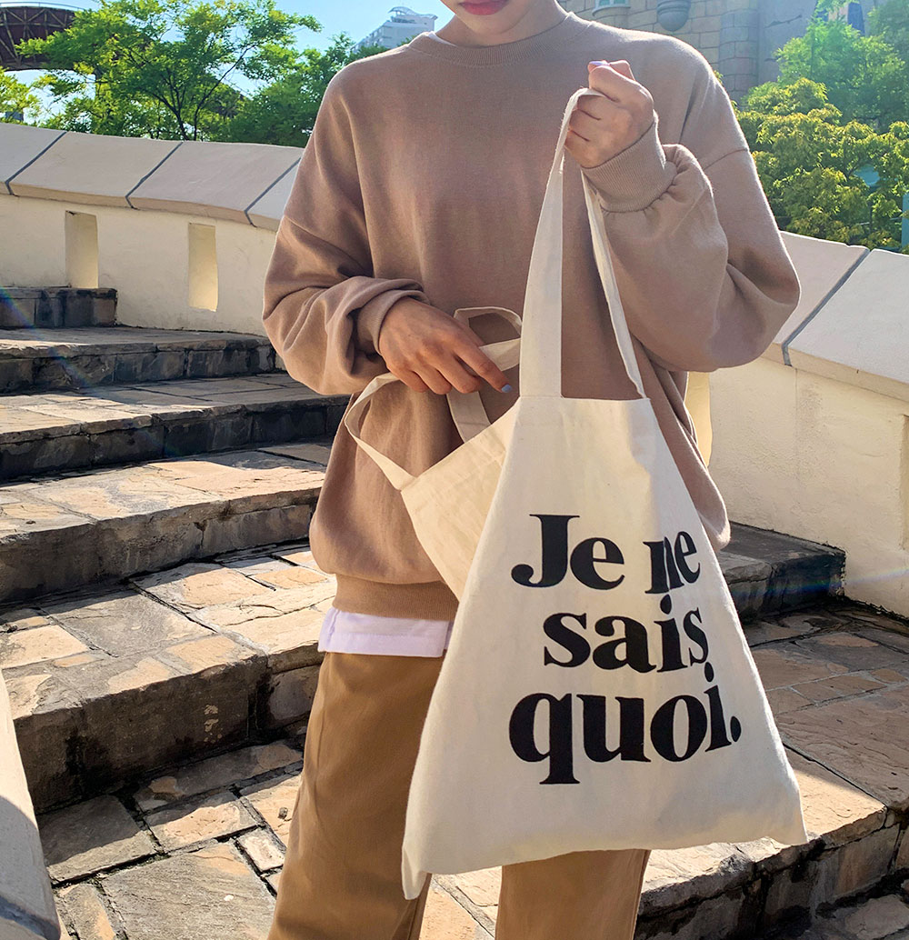 Icecream12 - Sac à bandoulière en toile avec lettrage