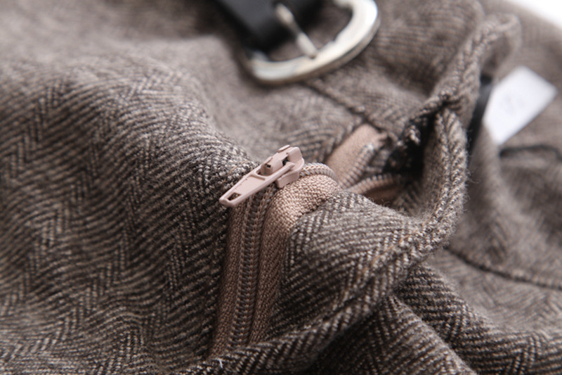 Dearest - Woolen Plain Shorts with Belt