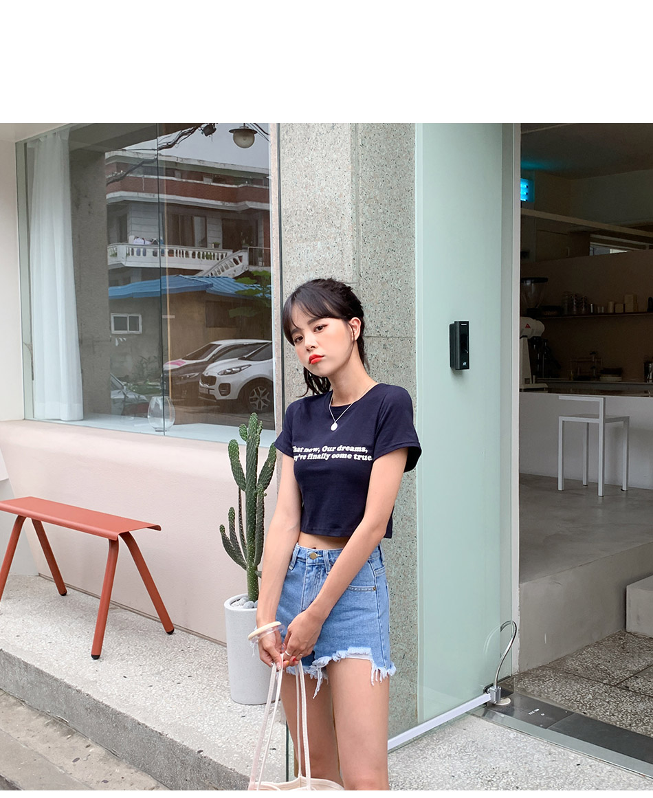 MERONGSHOP - Distressed Fringed-Hem Denim Shorts
