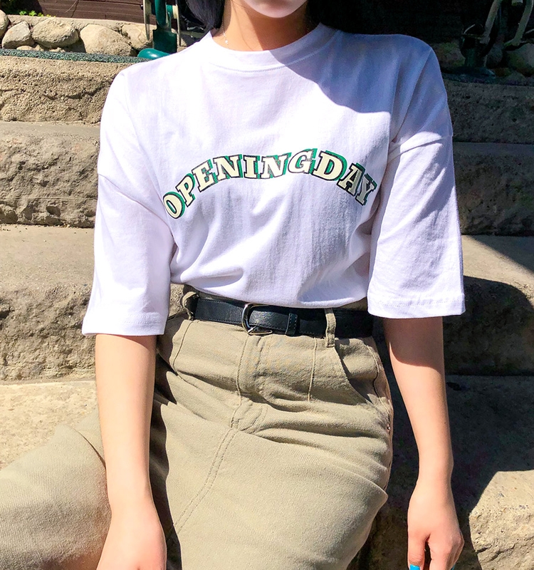 Icecream12 - Drop-Shoulder Lettering T-Shirt