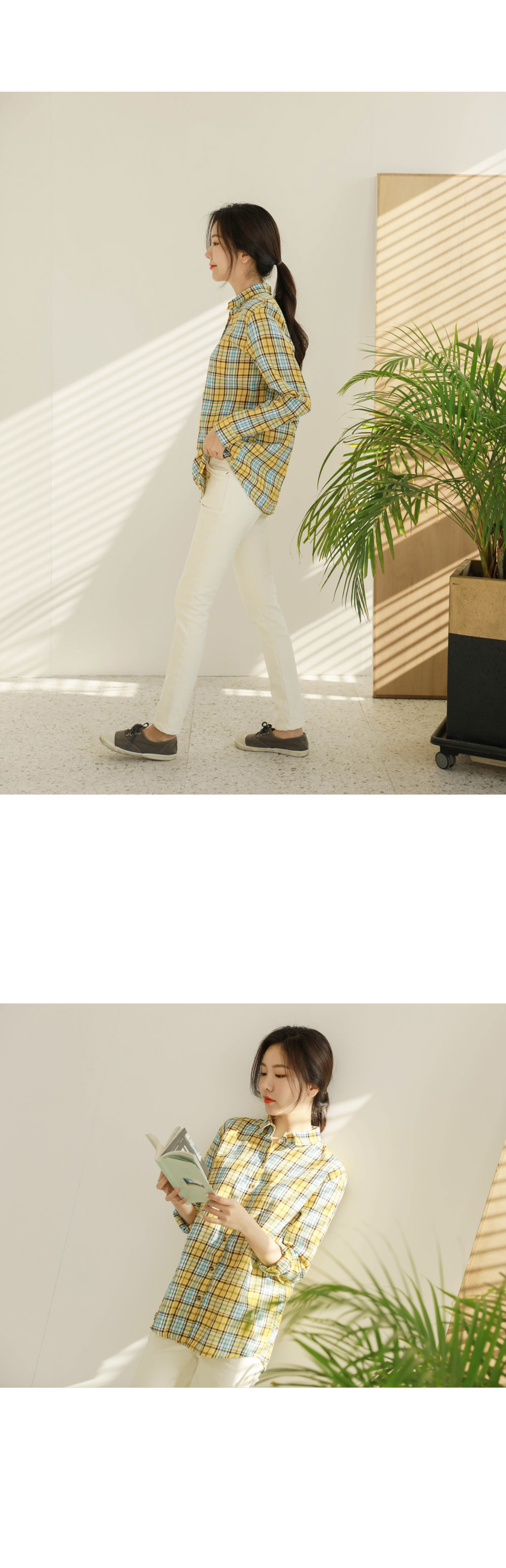 JUSTONE - Chemise à carreaux doux Raiming