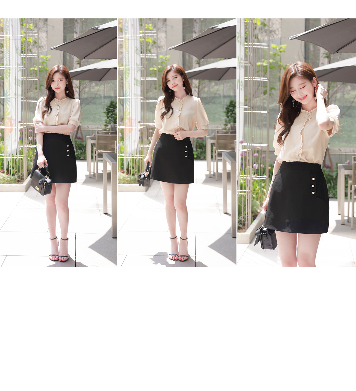 MyFiona - Short-Sleeve Ruffle Trim Blouse
