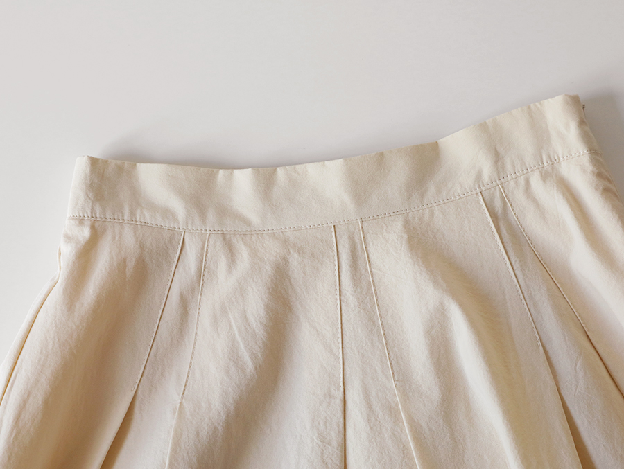 Cherryville - Band-Waist Side-Zip Plain Midi Skirt
