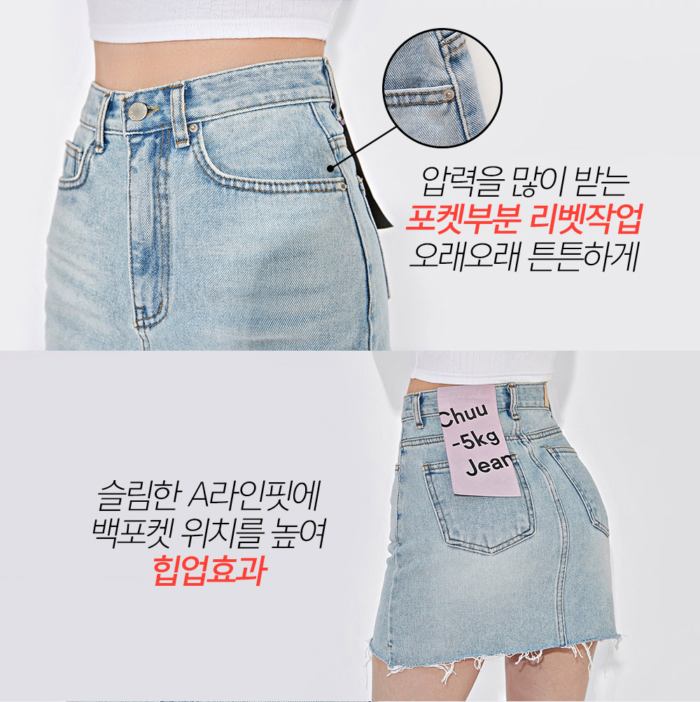 chuu - -5KG High-Waist Denim Miniskirt Vol.82