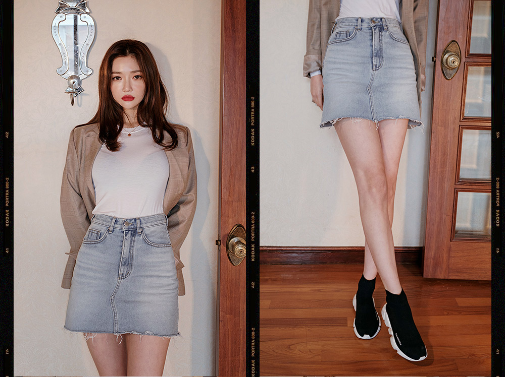 chuu - -5KG High-Waist Denim Miniskirt Vol.82
