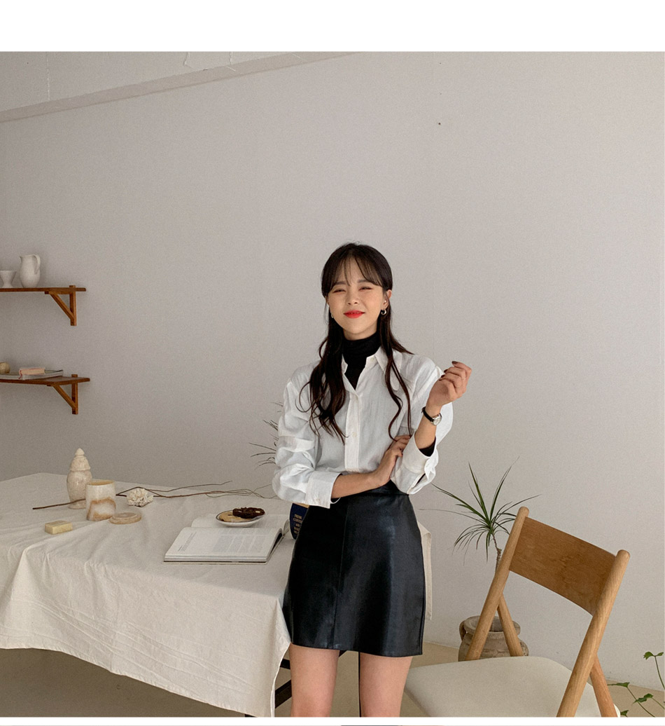 MERONGSHOP - Mini-jupe en similicuir