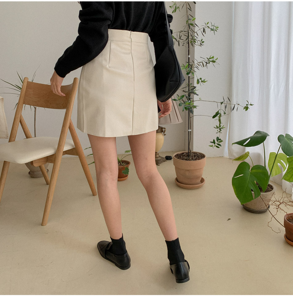 MERONGSHOP - Mini-jupe en similicuir