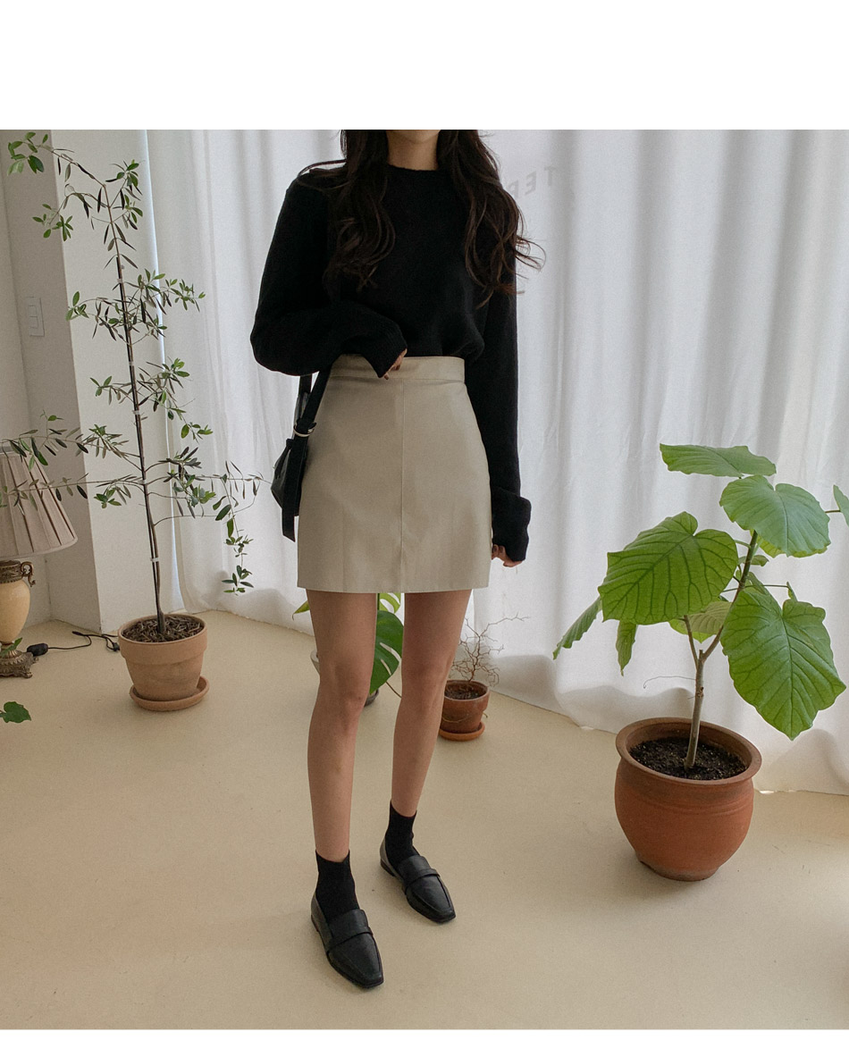 MERONGSHOP - Mini-jupe en similicuir