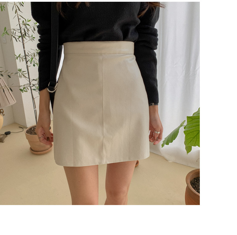 MERONGSHOP - Mini-jupe en similicuir