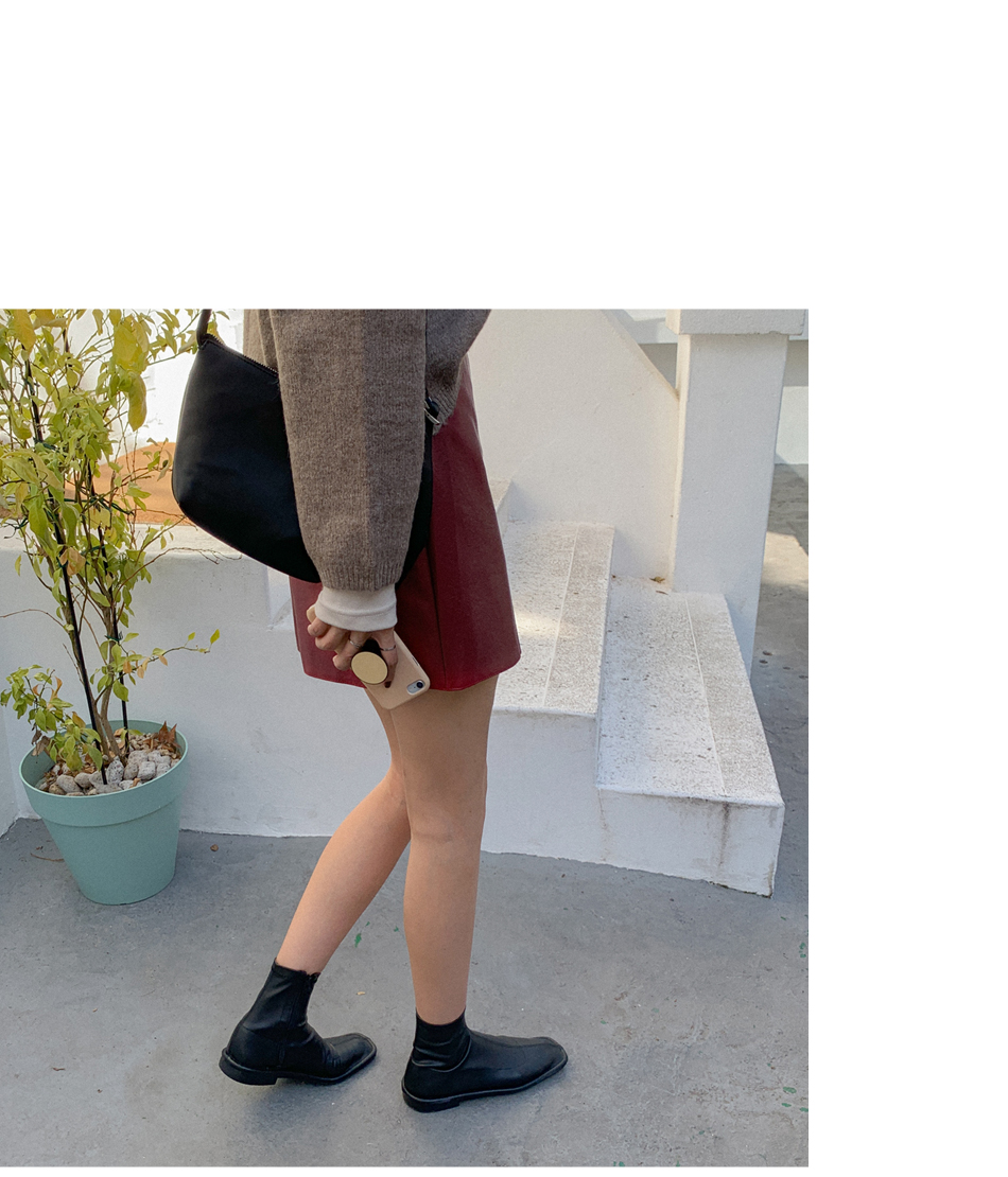 MERONGSHOP - Mini-jupe en similicuir