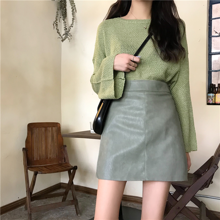 MissLady - Mini-jupe unie en faux cuir