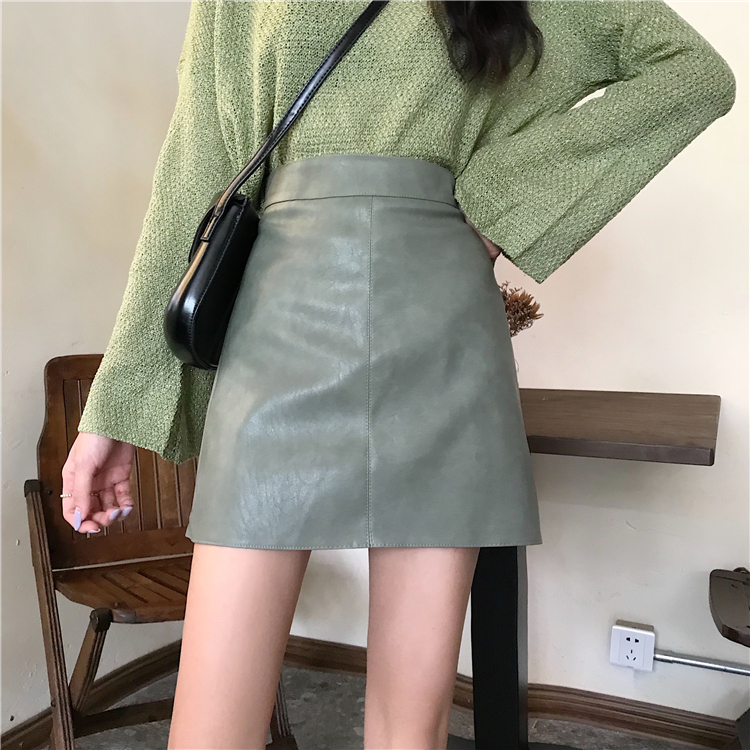 MissLady - Mini-jupe unie en faux cuir