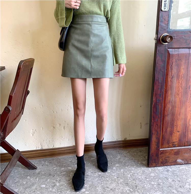MissLady - Mini-jupe unie en faux cuir