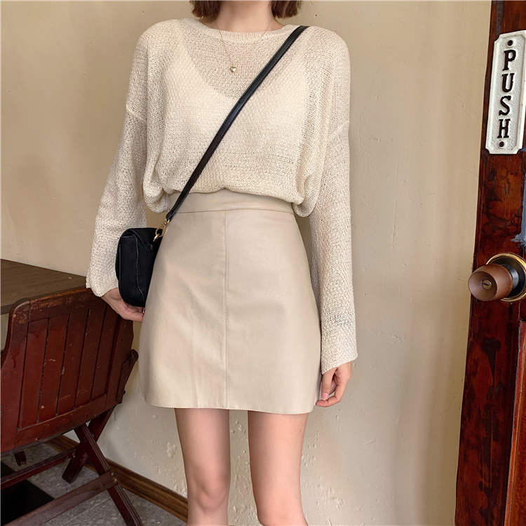 MissLady - Mini-jupe unie en faux cuir