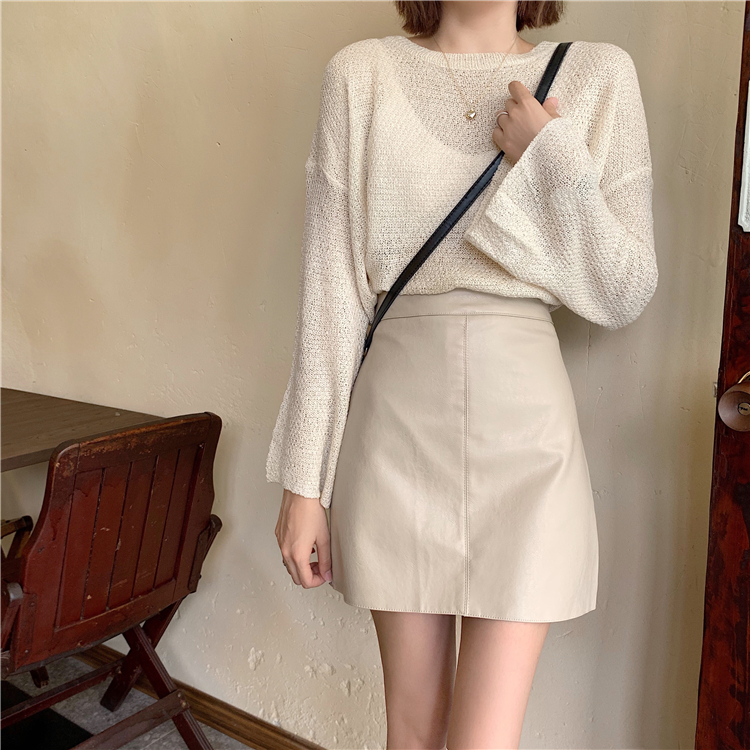 MissLady - Mini-jupe unie en faux cuir