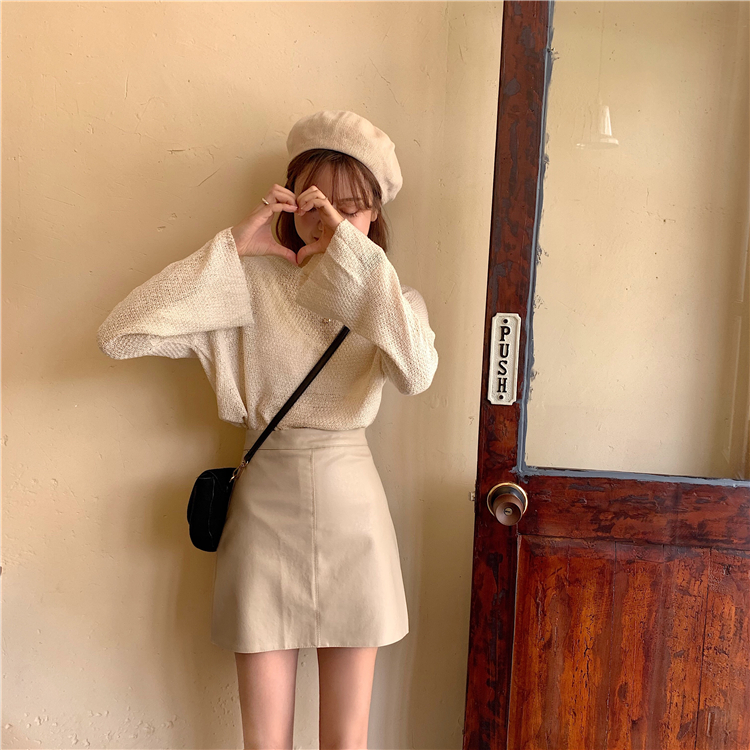 MissLady - Mini-jupe unie en faux cuir