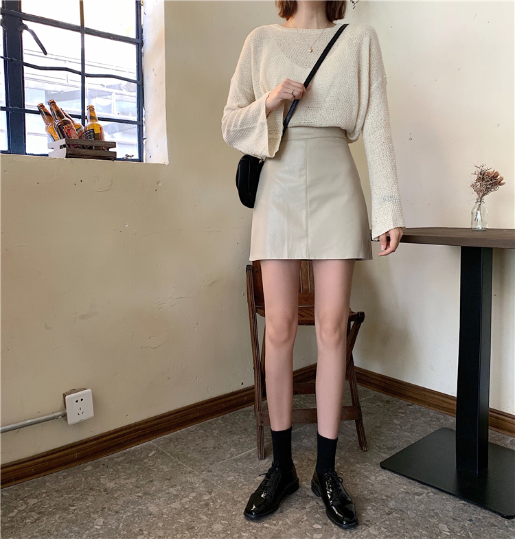 MissLady - Mini-jupe unie en faux cuir