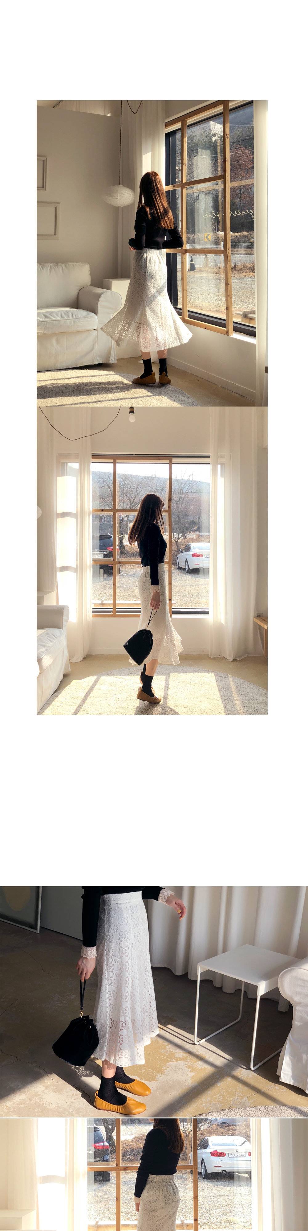 ssongbyssong - Ruffle Ankle-Length Skirt