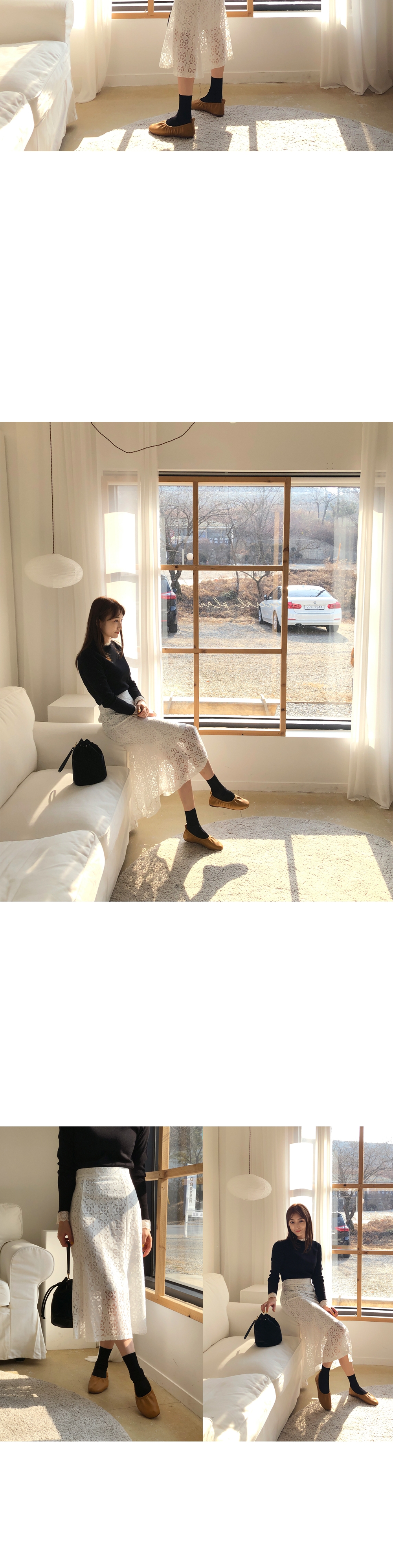 ssongbyssong - Ruffle Ankle-Length Skirt