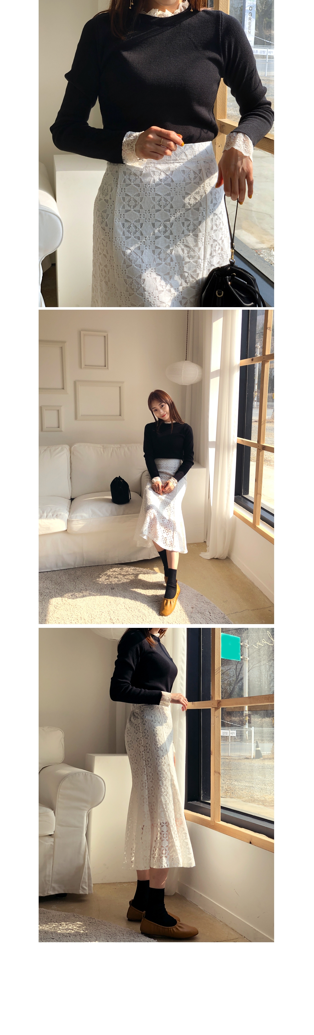 ssongbyssong - Ruffle Ankle-Length Skirt