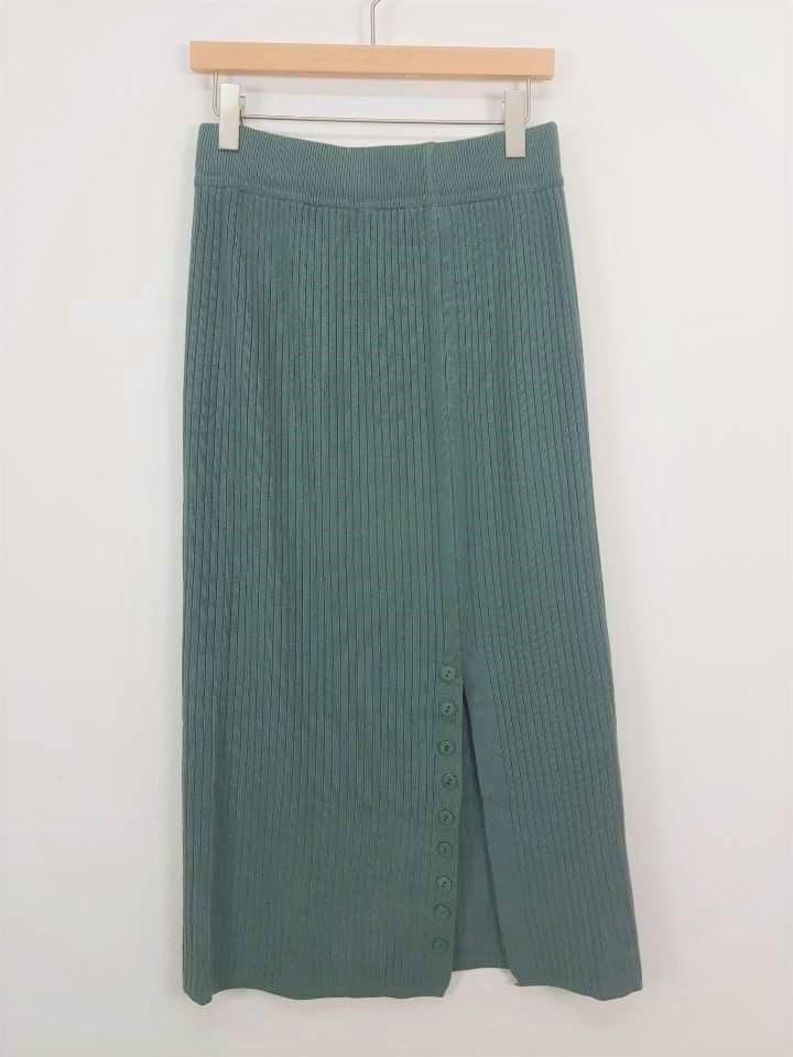 Souland - Jupe côtelée taille ceinture