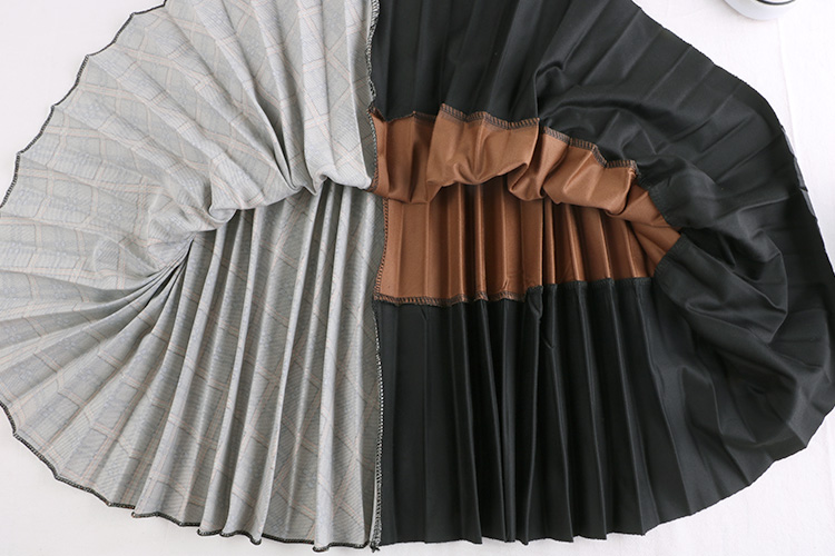 Souland - Jupe mi-longue écossaise à taille bandeau