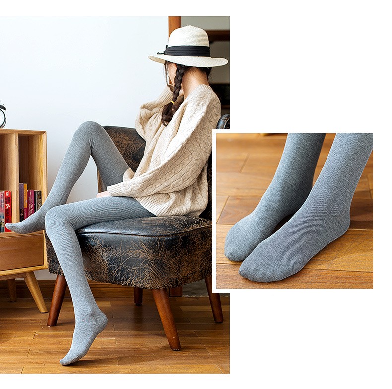 Stylevana - Collant rayé doublé polaire
