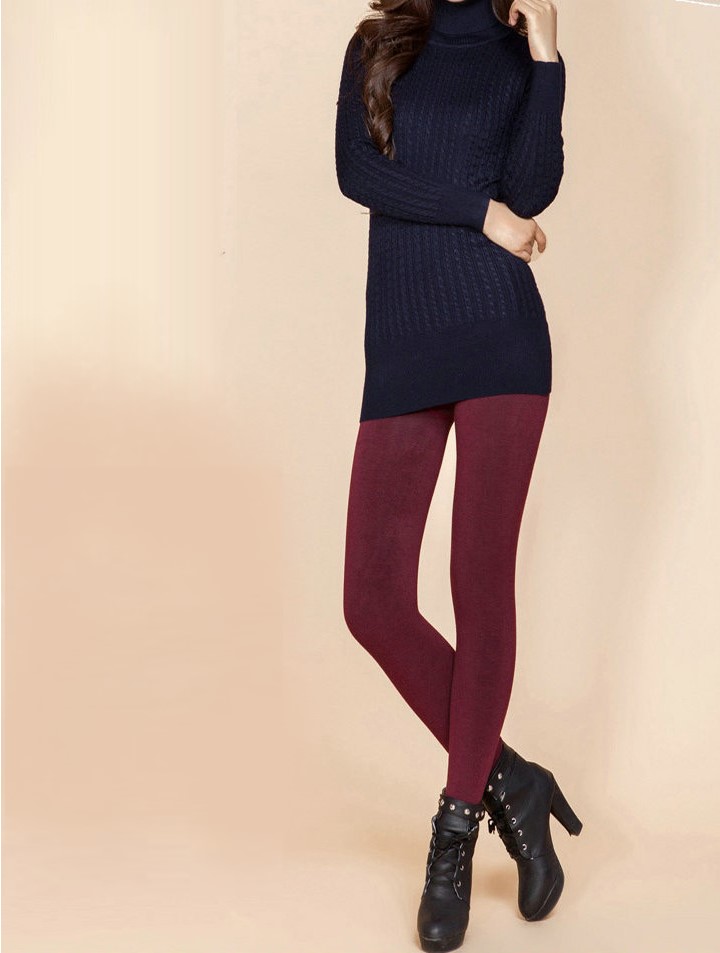 Stylevana - Legging uni à étriers doublés de molleton
