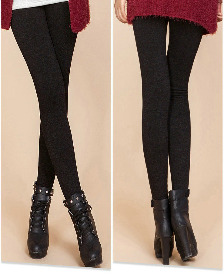 Stylevana - Legging uni à étriers doublés de molleton