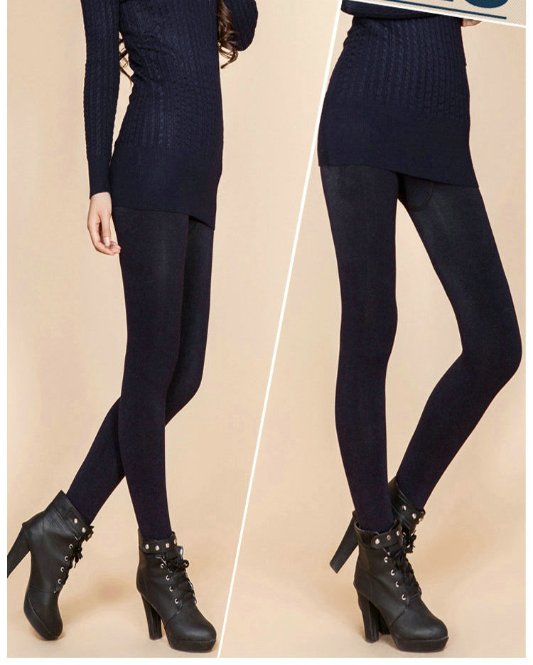 Stylevana - Legging uni à étriers doublés de molleton