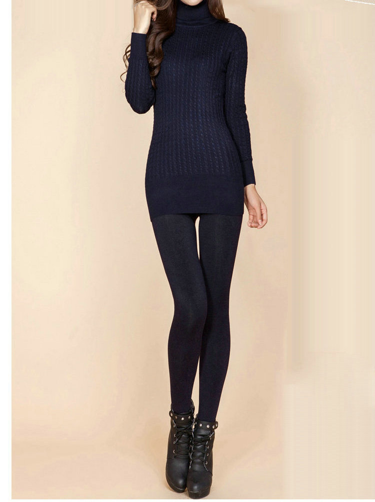 Stylevana - Legging uni à étriers doublés de molleton