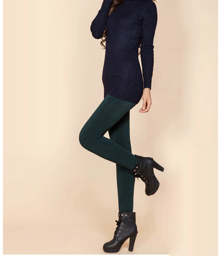 Stylevana - Legging uni à étriers doublés de molleton
