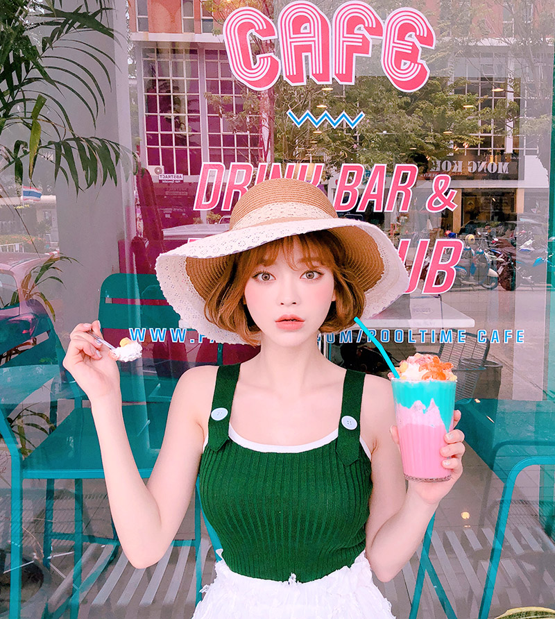 chuu - Contrast Trim Buttoned Knit Camisole