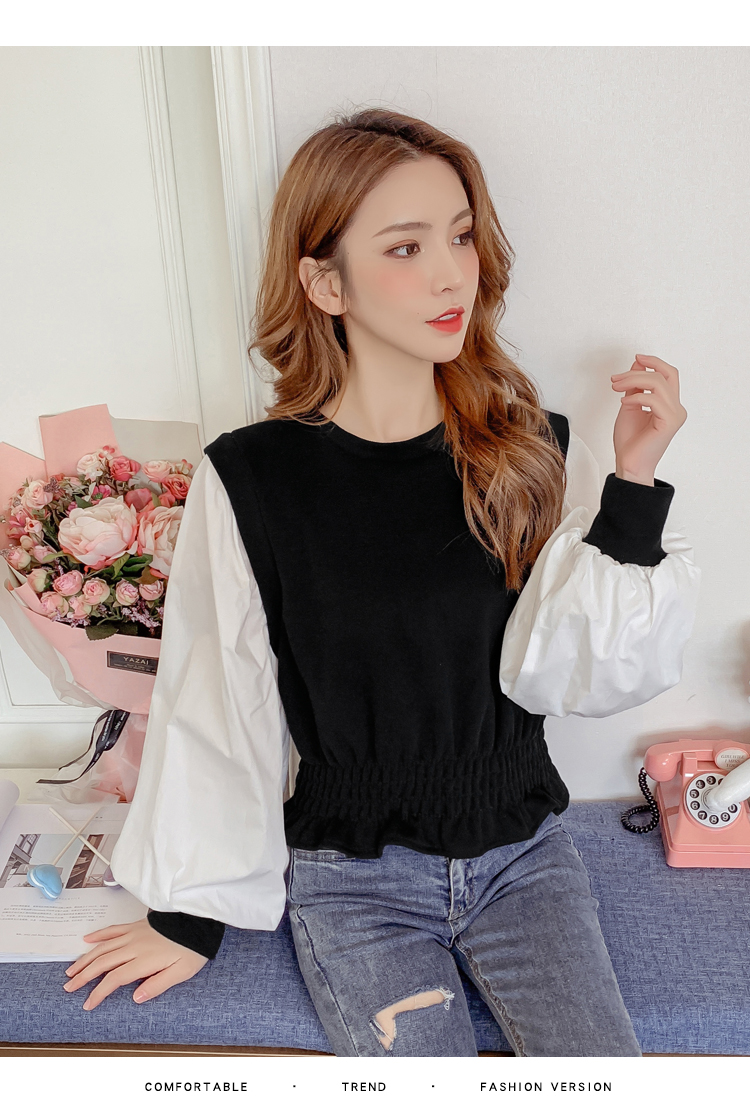 Chi Chi - Top taille smockée à manches bouffantes
