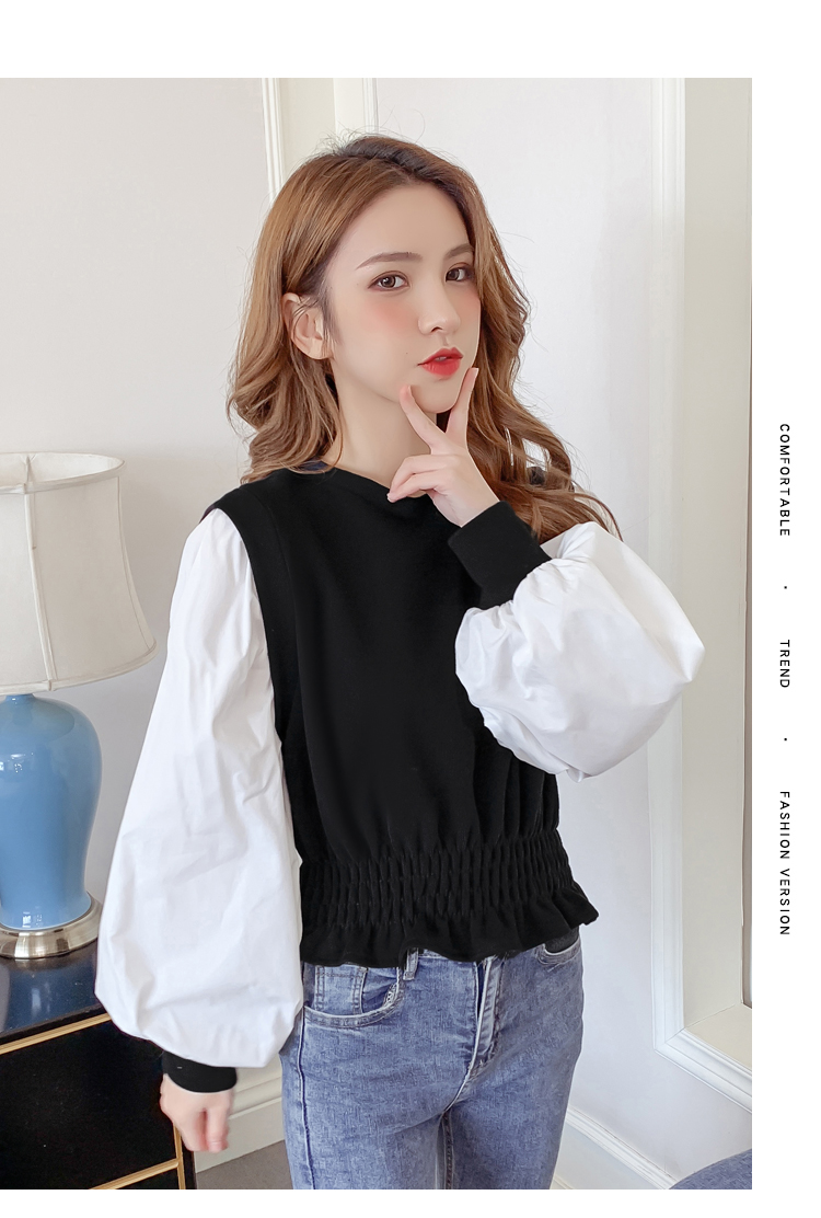 Chi Chi - Top taille smockée à manches bouffantes