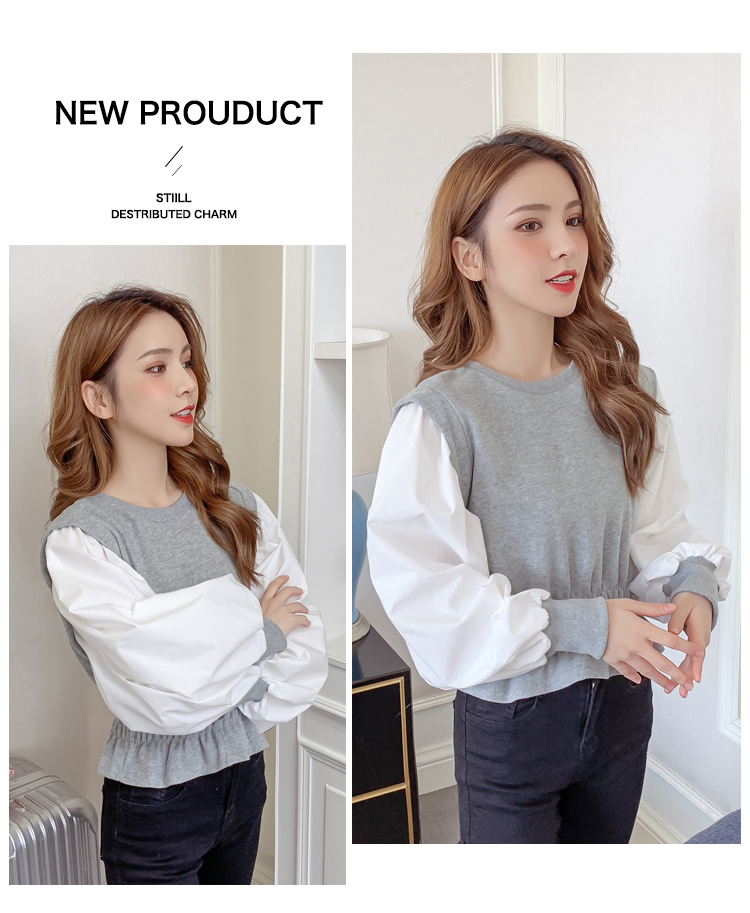 Chi Chi - Top taille smockée à manches bouffantes