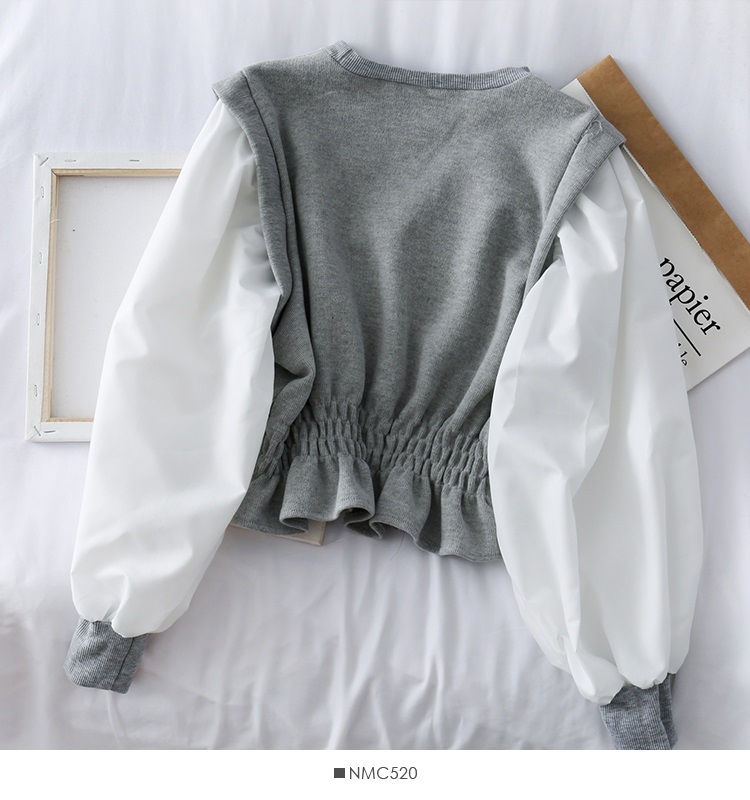 Chi Chi - Top taille smockée à manches bouffantes