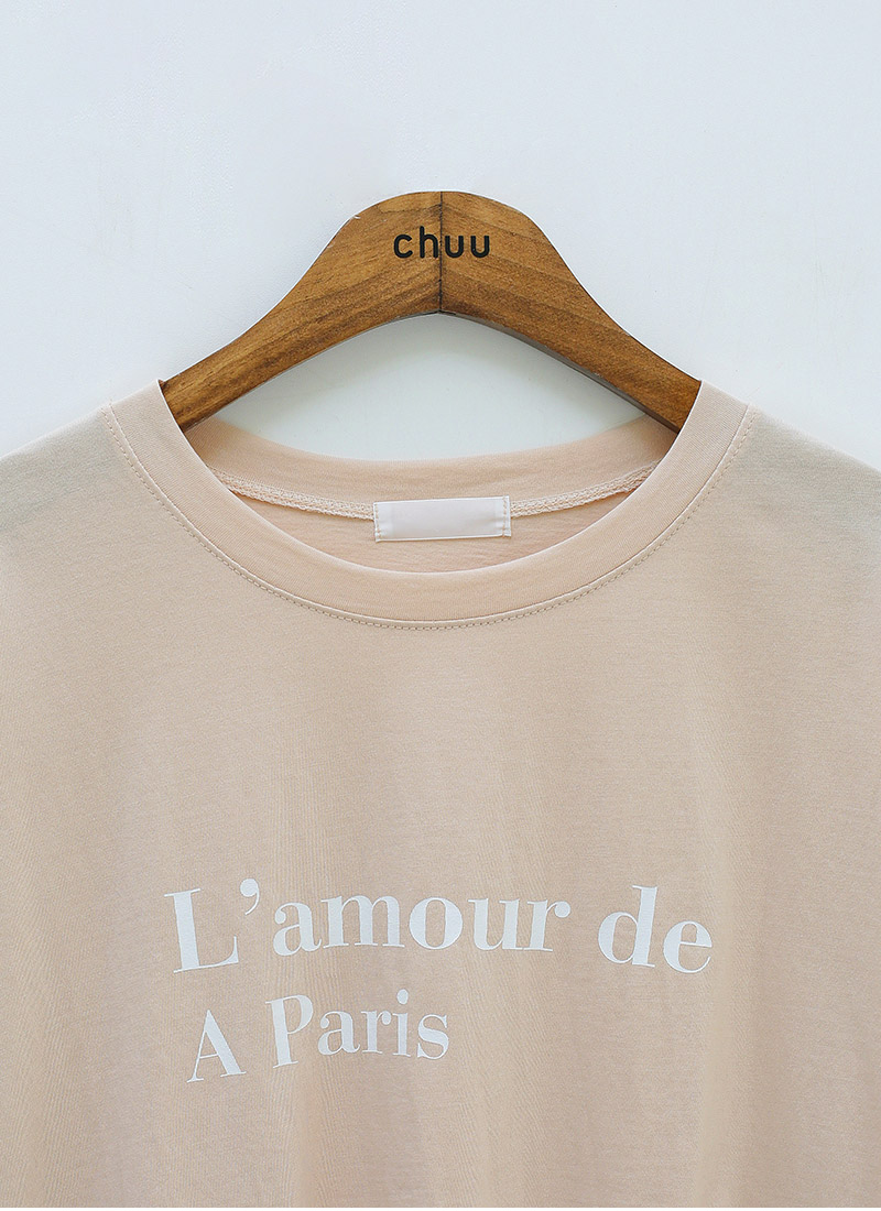 chuu - Short-Sleeve Lettering T-Shirt