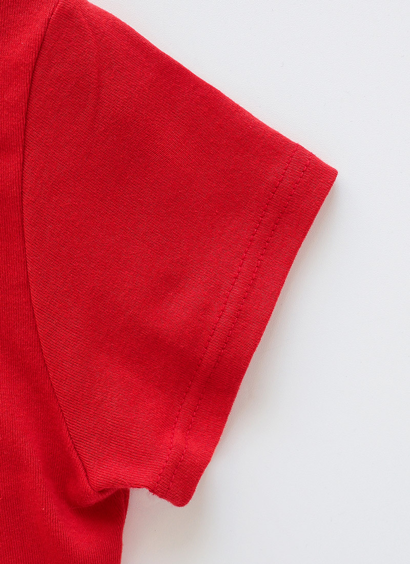 chuu - Cap-Sleeve Cropped Plain Tee
