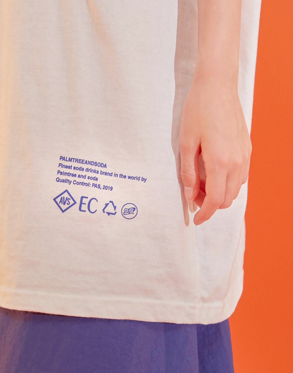 chuu - Elbow-Sleeve Lettering Print T-Shirt