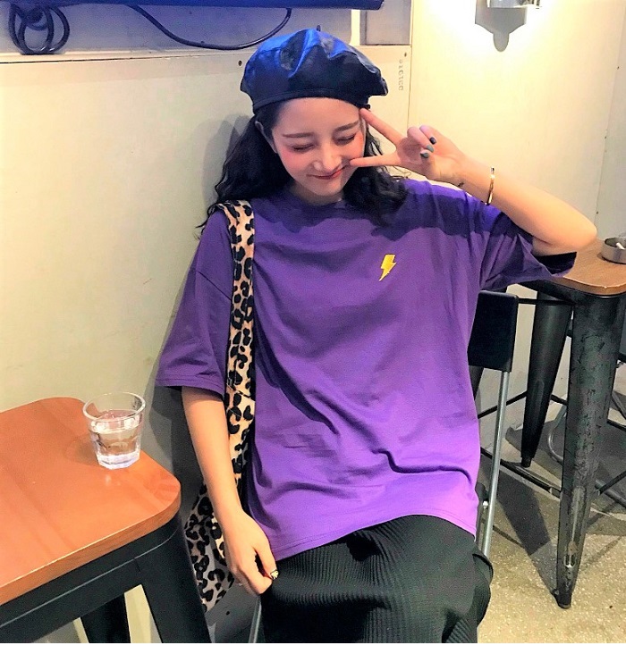 Dearest - Short-Sleeve Embroidered T-Shirt