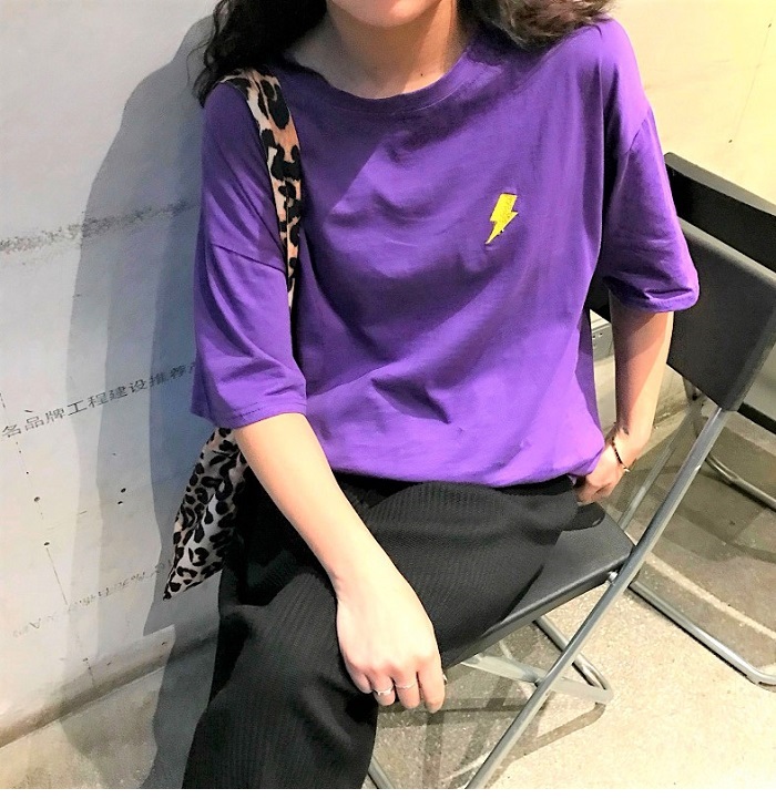 Dearest - Short-Sleeve Embroidered T-Shirt