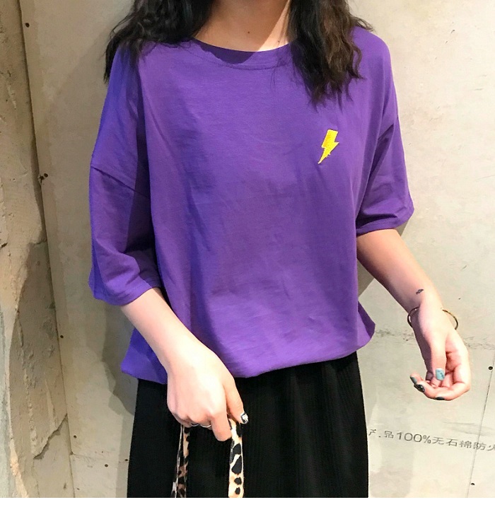 Dearest - Short-Sleeve Embroidered T-Shirt