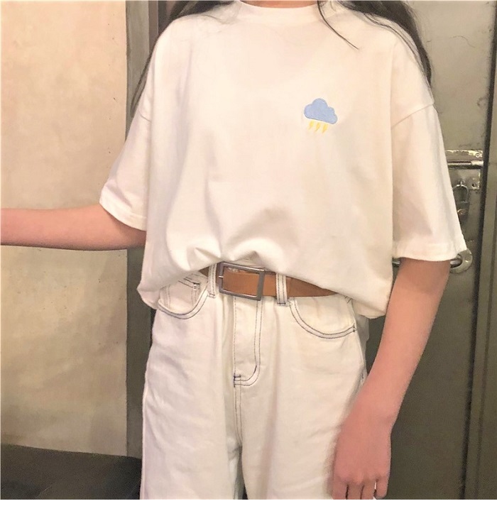 Dearest - Short-Sleeve Embroidered T-Shirt