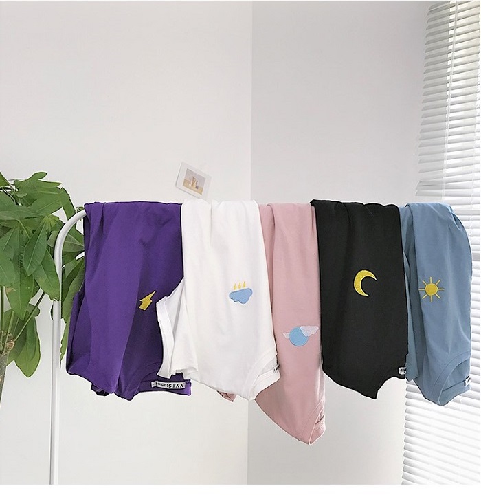 Dearest - Short-Sleeve Embroidered T-Shirt