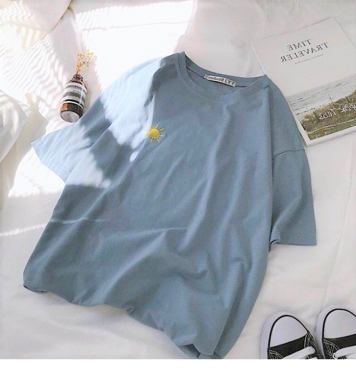 Dearest - Short-Sleeve Embroidered T-Shirt