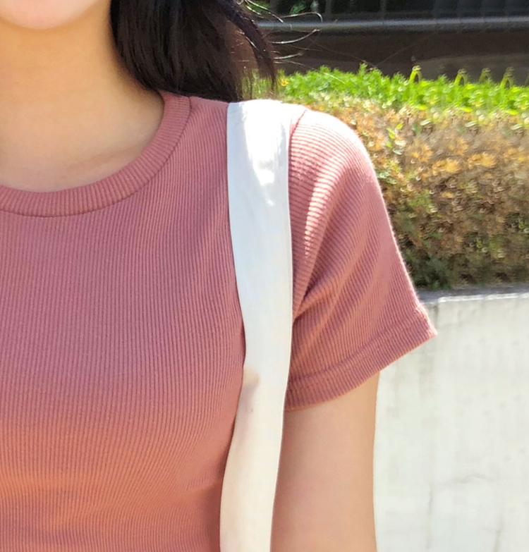 Icecream12 - Short-Sleeve Ribbed Plain Tee