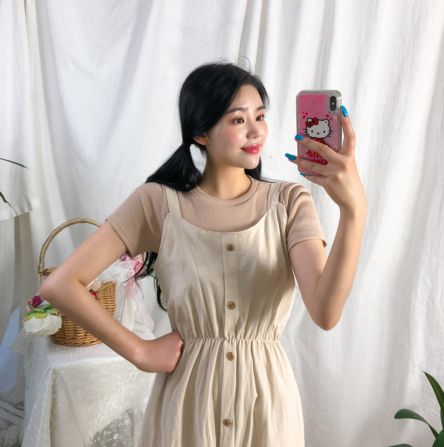 Icecream12 - Short-Sleeve Ribbed Plain Tee