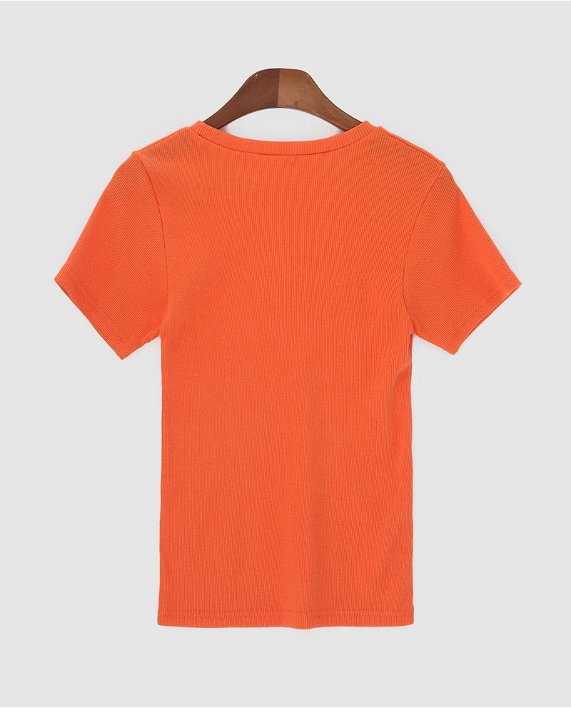 Icecream12 - Short-Sleeve Ribbed Plain Tee